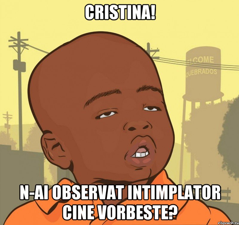 Cristina! N-ai observat intimplator cine vorbeste?, Мем Пацан наркоман