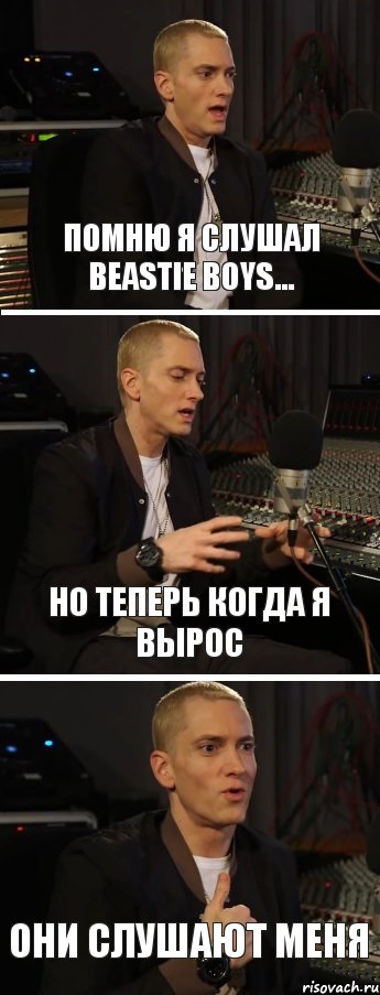 помню я слушал beastie boys... но теперь когда я вырос они слушают меня, Комикс  Eminem