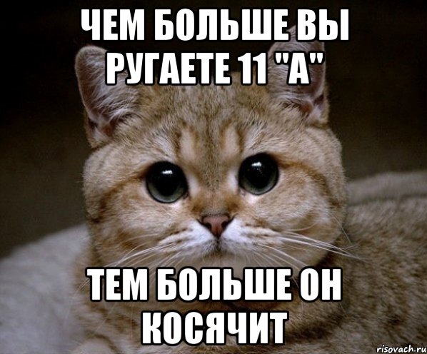 ЧЕМ БОЛЬШЕ ВЫ РУГАЕТЕ 11 "A" ТЕМ БОЛЬШЕ ОН КОСЯЧИТ, Мем Пидрила Ебаная