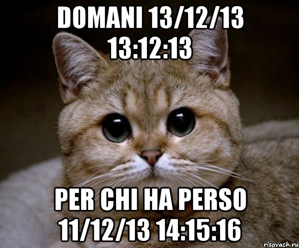 domani 13/12/13 13:12:13 per chi ha perso 11/12/13 14:15:16, Мем Пидрила Ебаная