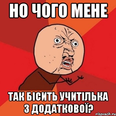 но чого мене так бісить учитілька з додаткової?, Мем Почему