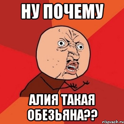 Ну почему Алия такая обезьяна??, Мем Почему