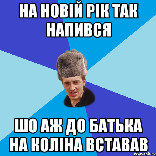 НА НОВІЙ РІК ТАК НАПИВСЯ ШО АЖ ДО БАТЬКА НА КОЛІНА ВСТАВАВ