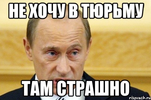 не хочу в тюрьму там страшно, Мем путин