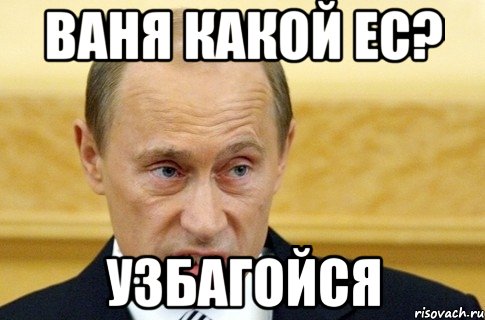 Ваня какой ес? узбагойся, Мем путин