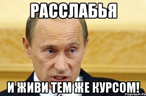 Расслабья И Живи Тем Же Курсом!, Мем путин