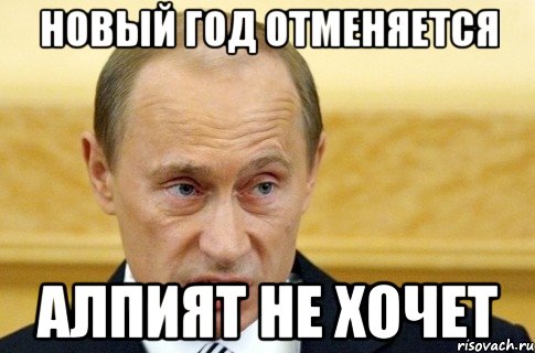 Новый год отменяется Алпият не хочет, Мем путин