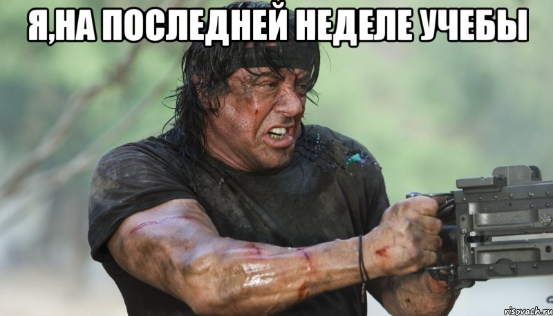 я,на последней неделе учебы 