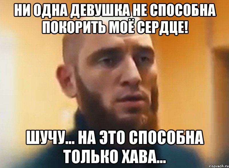 Ни одна девушка не способна покорить моё сердце! Шучу... На это способна только ХАВА..., Мем Шучу