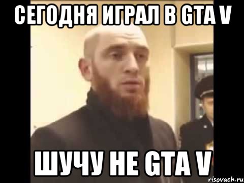 Сегодня играл в GTA V Шучу не GTA V, Мем Шучу