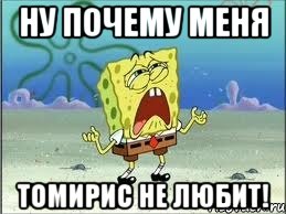 Ну почему меня Томирис не любит!, Мем Спанч Боб плачет