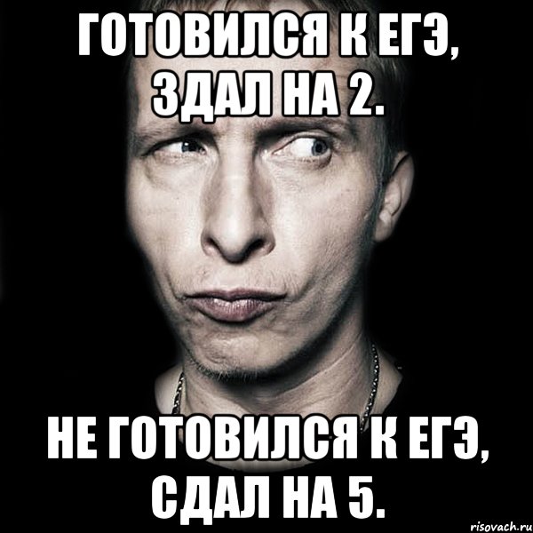 Готовился к ЕГЭ, здал на 2. Не готовился к ЕГЭ, сдал на 5., Мем  Типичный Охлобыстин