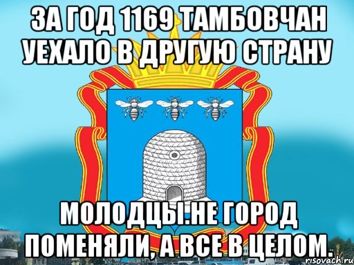 За год 1169 тамбовчан уехало в другую страну Молодцы.Не город поменяли, а все в целом., Мем Типичный Тамбов