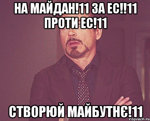 на майдан!11 за ес!!11 проти ес!11 Створюй майбутнє!11, Мем твое выражение лица