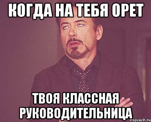 КОГДА НА ТЕБЯ ОРЕТ ТВОЯ КЛАССНАЯ РУКОВОДИТЕЛЬНИЦА, Мем твое выражение лица