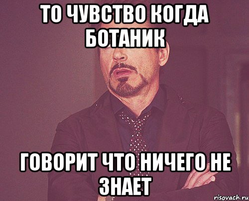 то чувство когда ботаник говорит что ничего не знает, Мем твое выражение лица