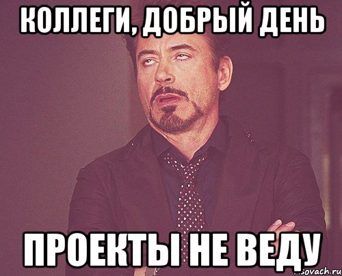 Коллеги, добрый день ПРОЕКТЫ НЕ ВЕДУ, Мем твое выражение лица