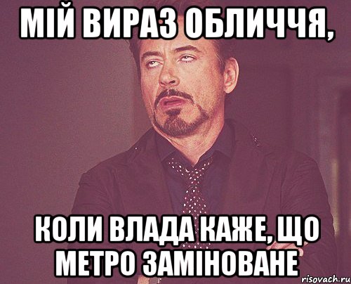 Мій вираз обличчя, коли влада каже, що метро заміноване, Мем твое выражение лица