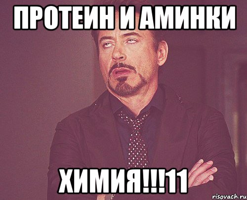 ПРОТЕИН И АМИНКИ ХИМИЯ!!!11, Мем твое выражение лица