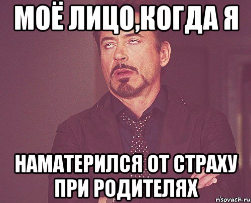 Моё лицо,когда я наматерился от страху при родителях, Мем твое выражение лица