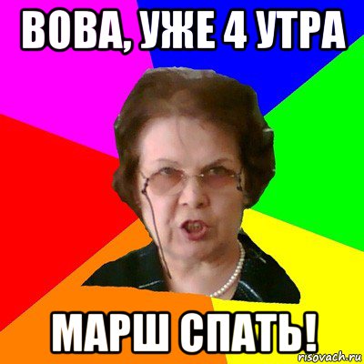 вова, уже 4 утра марш спать!, Мем Типичная училка