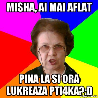 Misha, ai mai aflat pina la si ora lukreaza pti4ka?:D, Мем Типичная училка