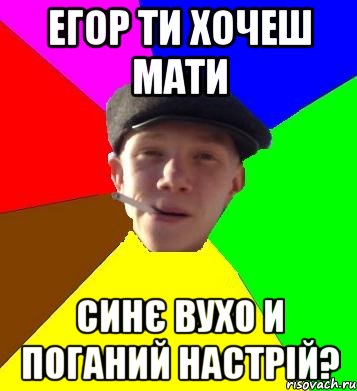 Егор ти хочеш мати синє вухо и поганий настрій?, Мем умный гопник