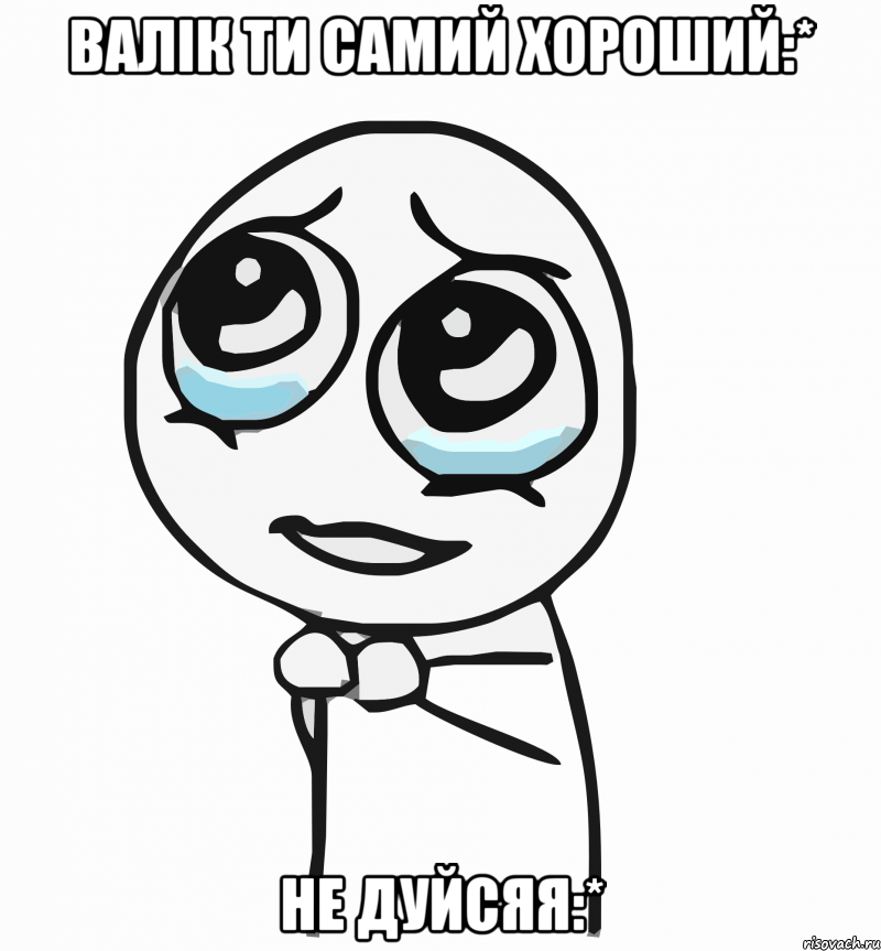 Валік ти самий хороший:* не дуйсяя:*, Мем  ну пожалуйста (please)