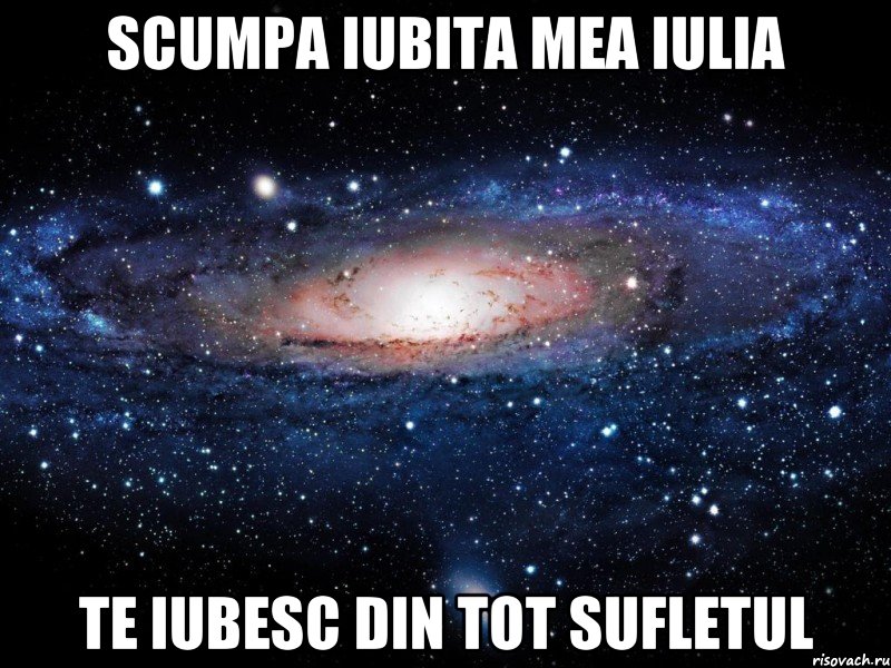 SCUMPA IUBITA MEA IULIA TE IUBESC DIN TOT SUFLETUL, Мем Вселенная