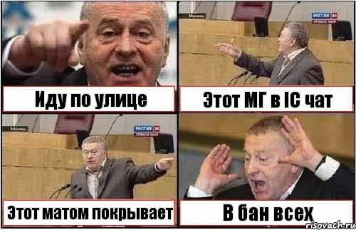 Иду по улице Этот МГ в IC чат Этот матом покрывает В бан всех, Комикс жиреновский