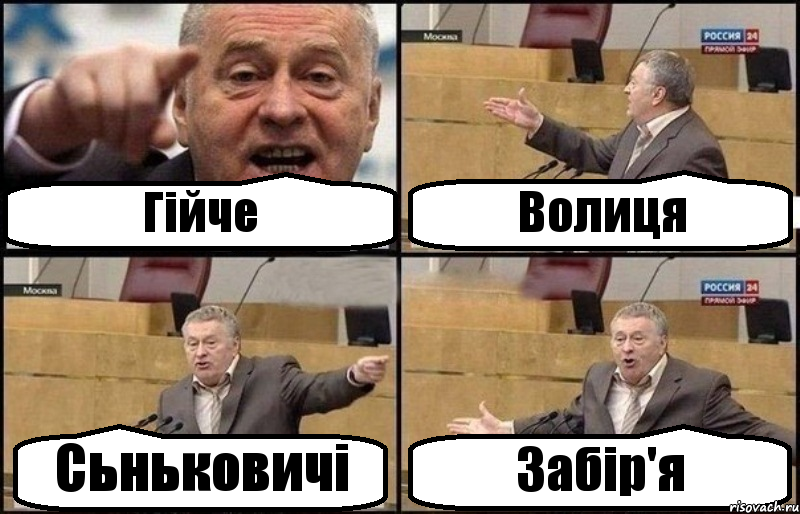 Гійче Волиця Сьньковичі Забір'я, Комикс Жириновский