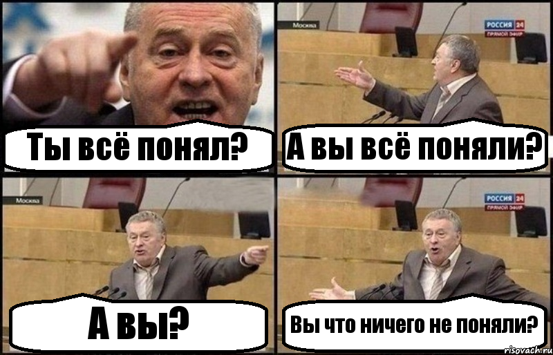 Ты всё понял? А вы всё поняли? А вы? Вы что ничего не поняли?, Комикс Жириновский