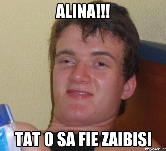 Alina!!! Tat o sa fie zaibisi, Мем 10 guy (Stoner Stanley really high guy укуренный парень)