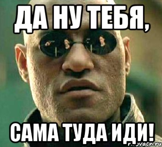 да ну тебя, сама туда иди!, Мем  а что если я скажу тебе