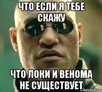 Что если я тебе скажу Что Локи и Венома не существует, Мем  а что если я скажу тебе