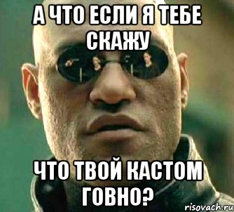 А что если я тебе скажу что твой кастом говно?, Мем  а что если я скажу тебе