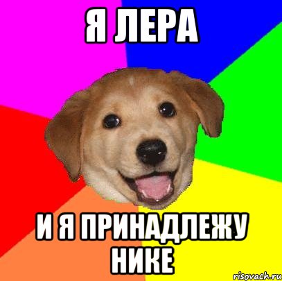 я лера и я принадлежу нике, Мем Advice Dog