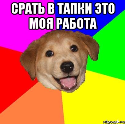 Срать в тапки это моя работа , Мем Advice Dog