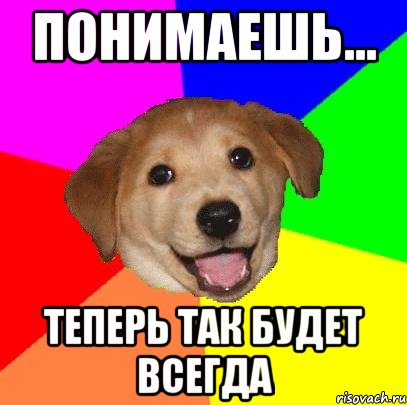 понимаешь... теперь так будет всегда, Мем Advice Dog