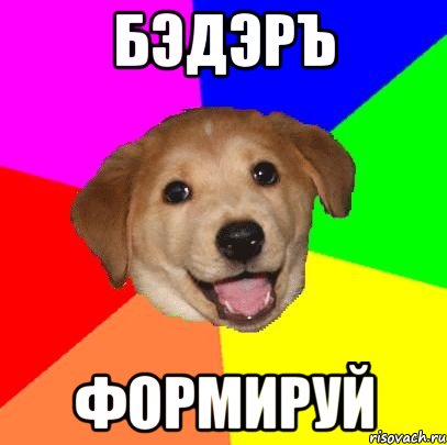 БЭДЭРЪ ФОРМИРУЙ, Мем Advice Dog