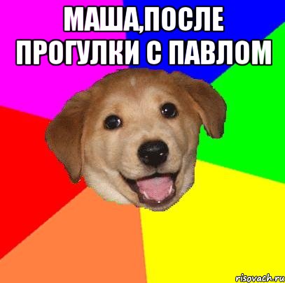 Маша,после прогулки с Павлом , Мем Advice Dog