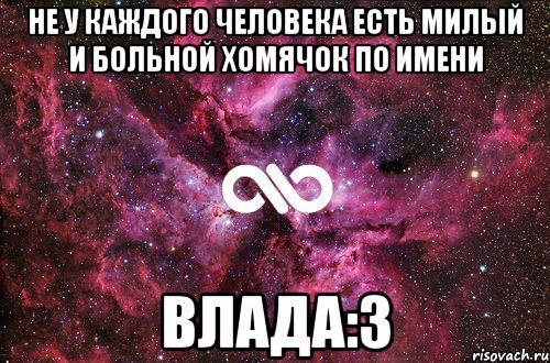 не у каждого человека есть милый и больной хомячок по имени ВЛАДА:3, Мем офигенно