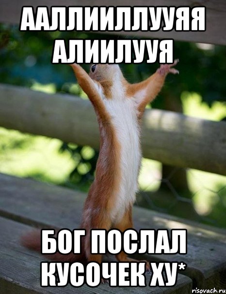 Ааллииллууяя алиилууя Бог послал кусочек ху*