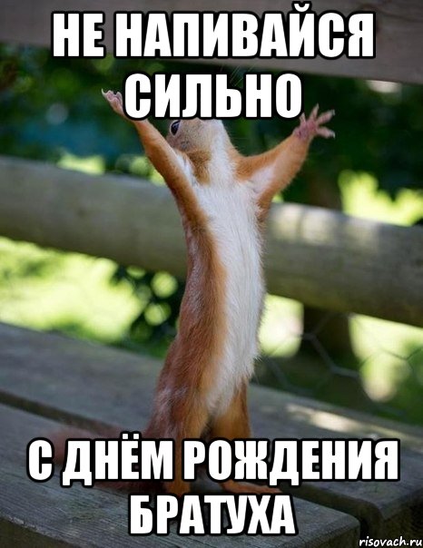 не напивайся сильно С днём рождения братуха