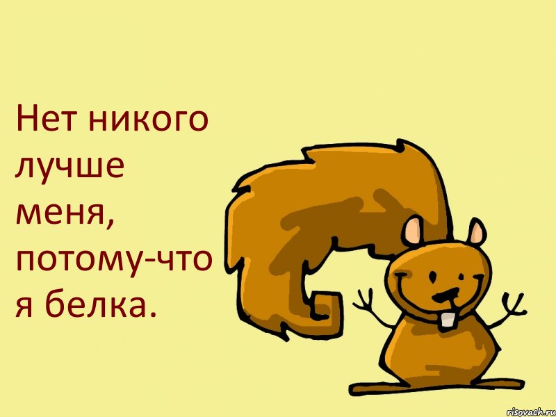 Нет никого лучше меня, потому-что я белка., Комикс  белка