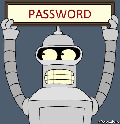 Password, Комикс Бендер с плакатом