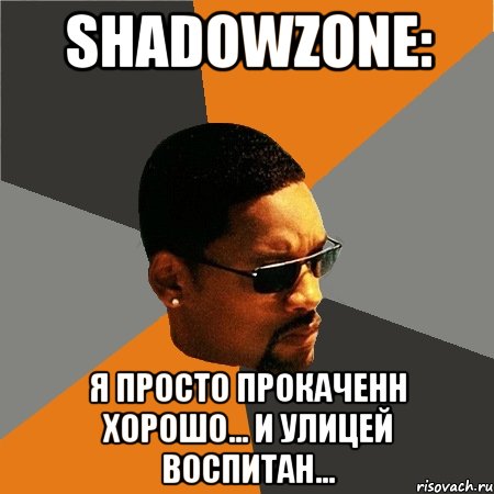 shadowzone: я просто прокаченн хорошо... и улицей воспитан..., Мем Будь плохим парнем