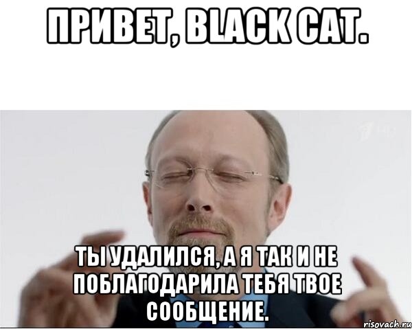 Привет, Black Cat. Ты удалился, а я так и не поблагодарила тебя твое сообщение., Мем  чертоги разума