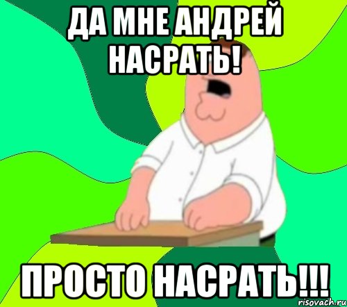 ДА МНЕ АНДРЕЙ НАСРАТЬ! ПРОСТО НАСРАТЬ!!!, Мем  Да всем насрать (Гриффин)