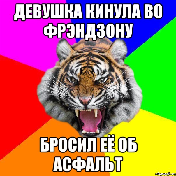 Девушка кинула во фрэндзону БРОСИЛ ЕЁ ОБ АСФАЛЬТ, Мем  ДЕРЗКИЙ ТИГР